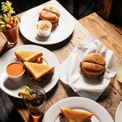 Sandwiches and burgers served