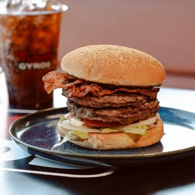 Double bacon burger.