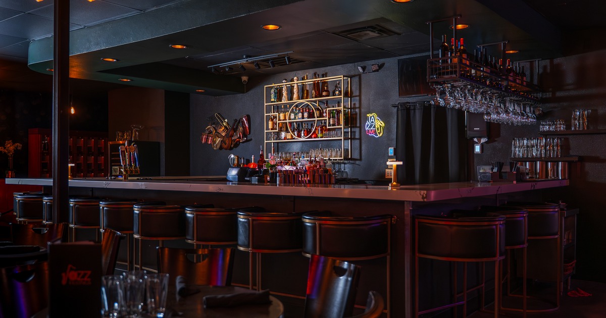Interior, bar, stools, drink rack