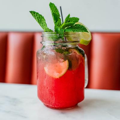 Red Mojito cocktail.