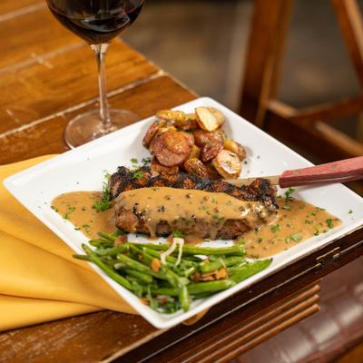 Grilled Beef Hanger Steak.