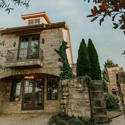 The restaurant building entrance.