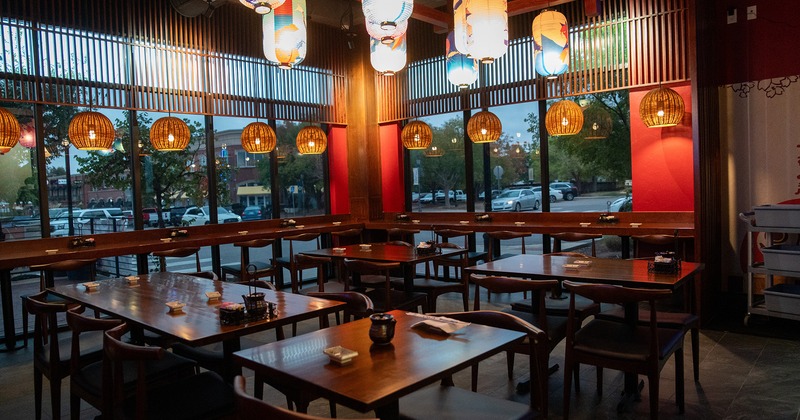 Interior space, cozy dining area