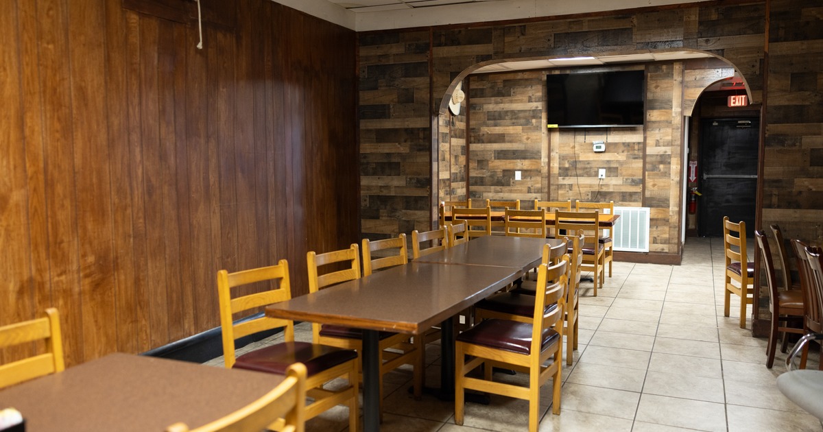 Interior,  tables and chairs