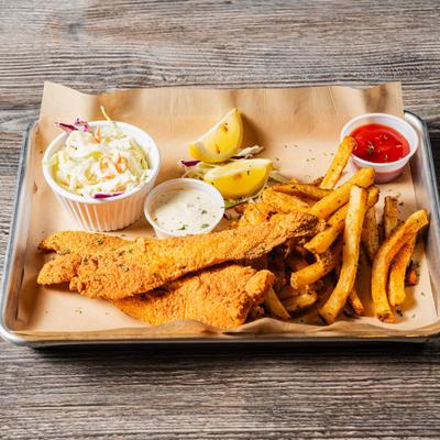 Fish and chips plate.