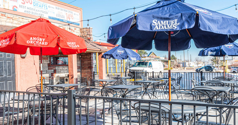 Exterior, patio tables