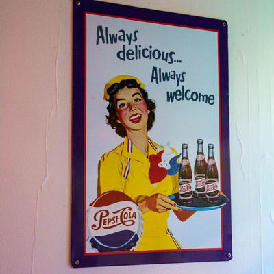 Vintage Pepsi-Cola poster.