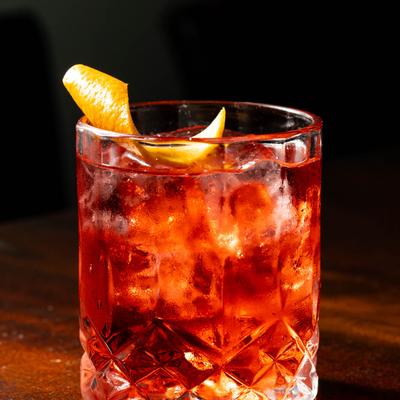 Rose Negroni cocktail.