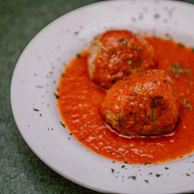 Meatballs in sauce.