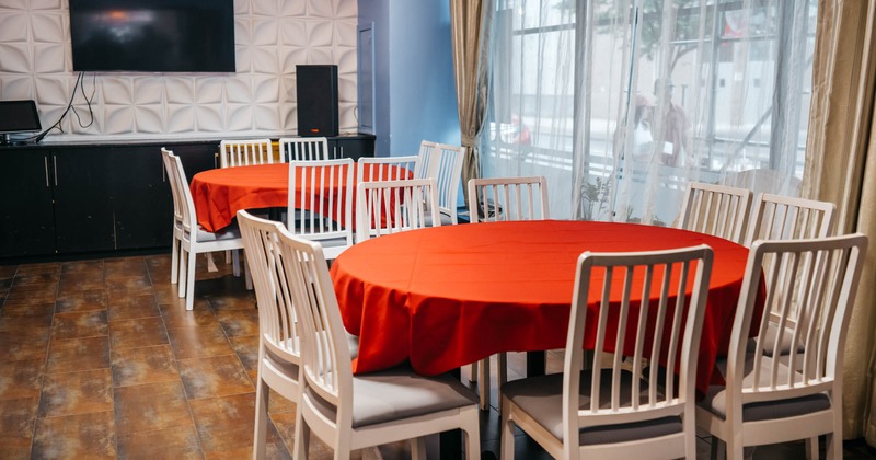 Interior, dining area