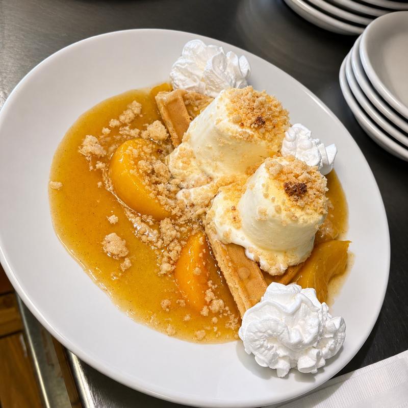 Peach Cobbler Waffle photo