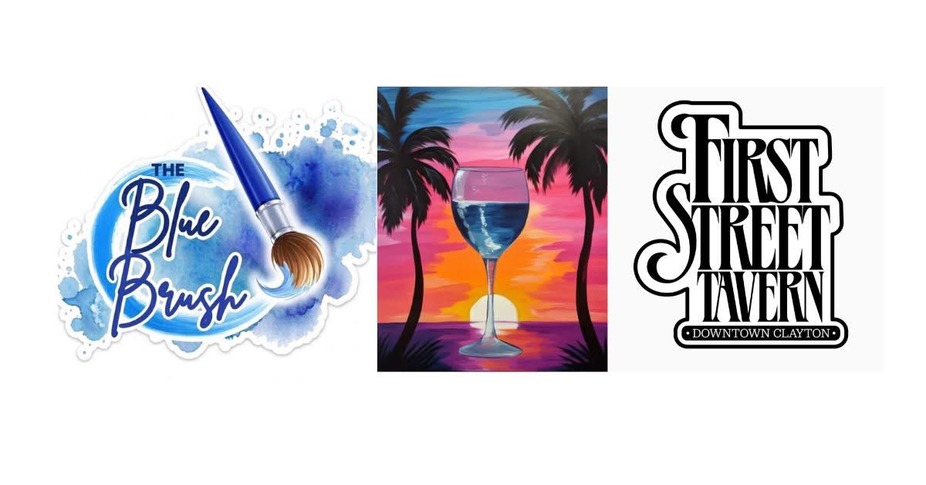 The Blue Brush “PAINT & SIP” event photo