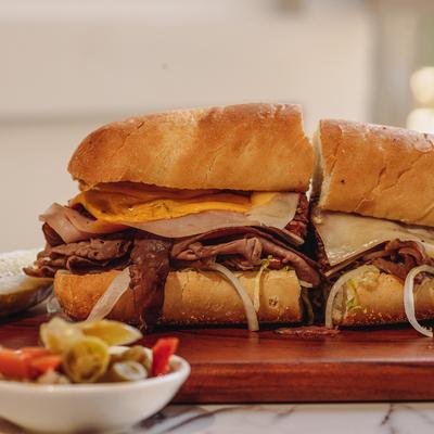 Triple decker sandwiches.