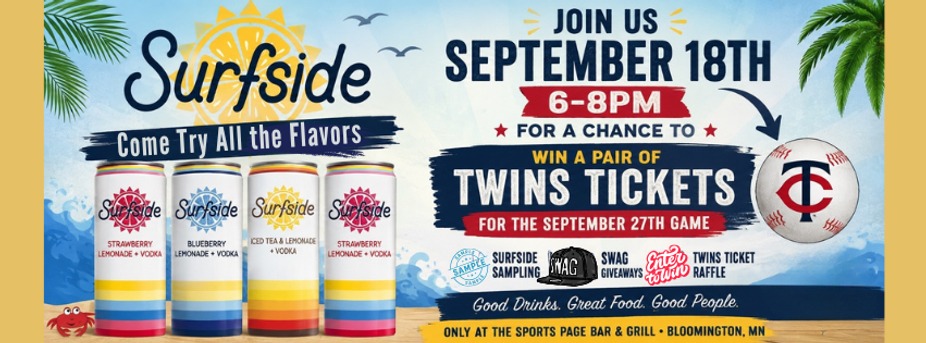 Surfside Sampling & Twins Ticket GIVEAWAY event photo