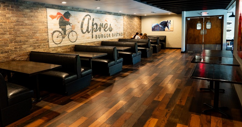Interior, diner area, booths