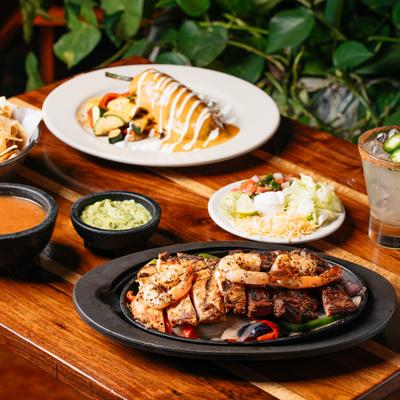 Assorted dishes on a table.