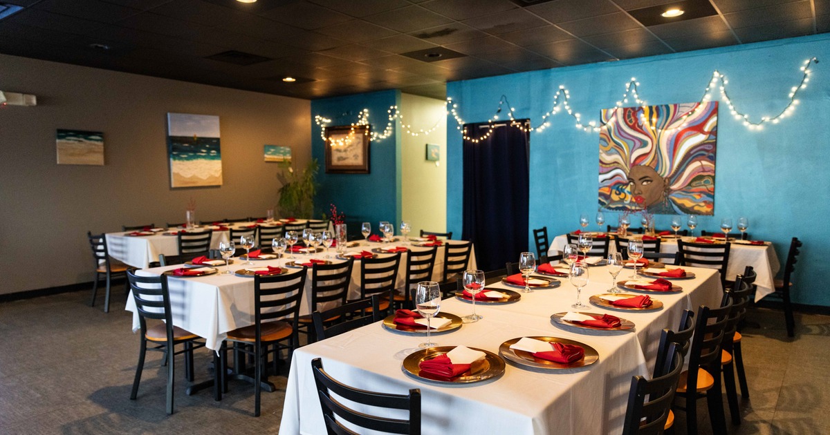 Diner room. diner table set up