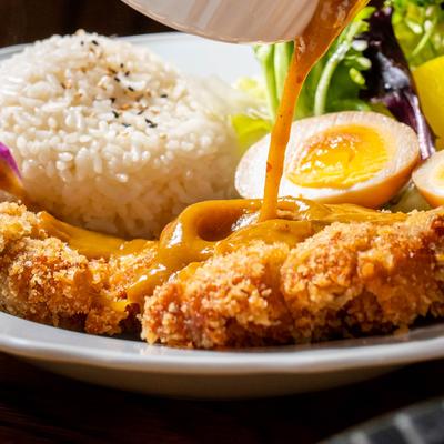 Close up of Curry Chicken Katsu.