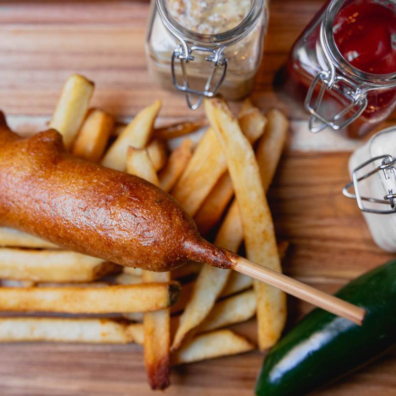 Hand Dipped Jalapeno Corn Dog photo