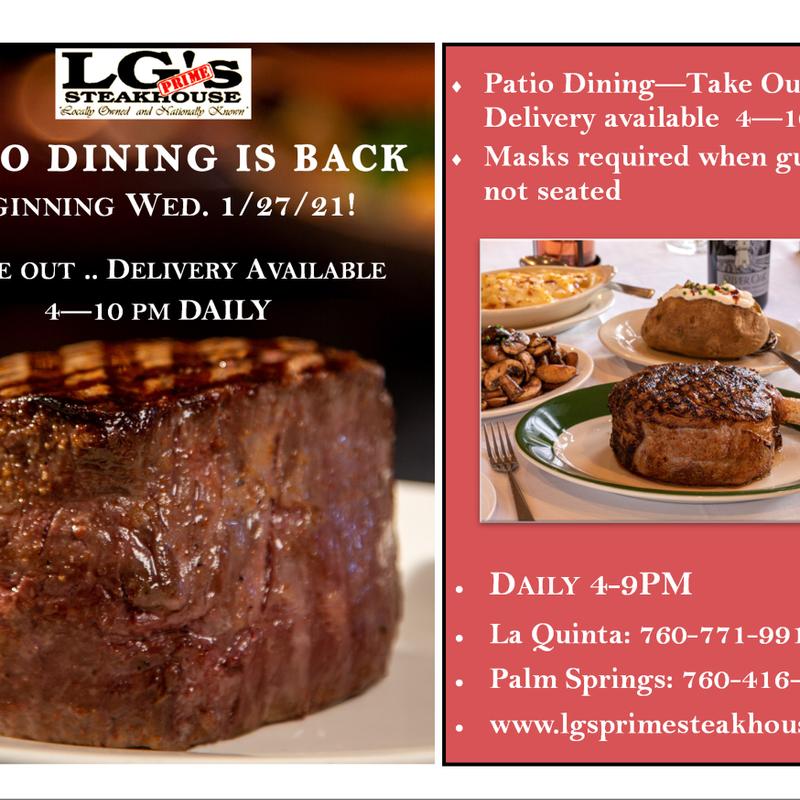 LG's Prime Steak House Palm Springs SpotHopper