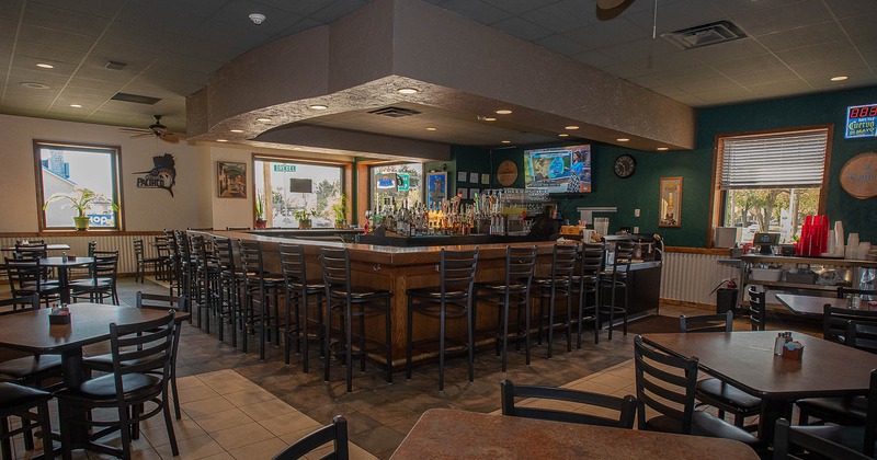 Interior, bar counter area