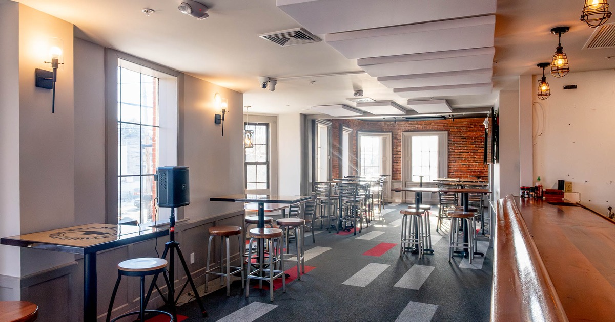 Interior, high seating tables and chairs