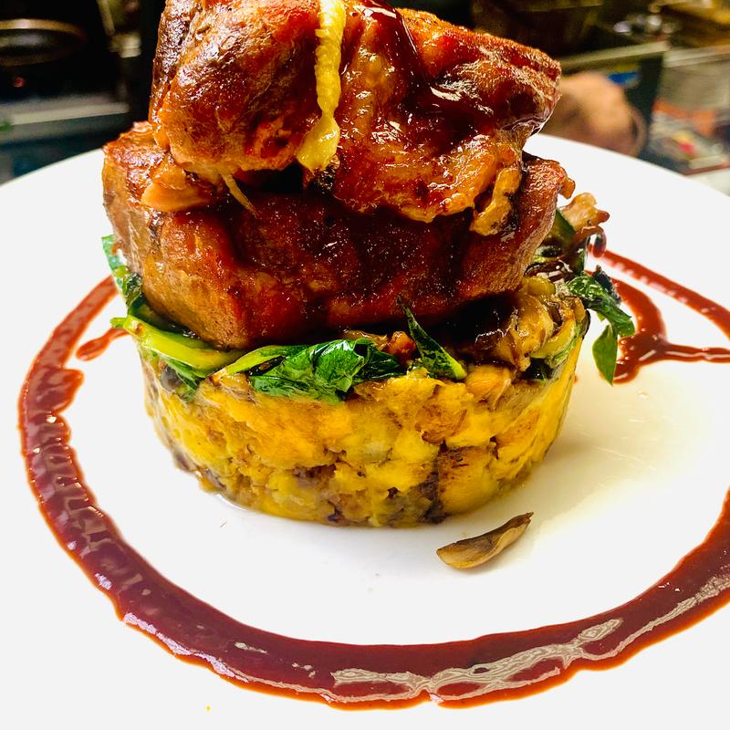 Roasted Pork w/ Sweet Plantain Mash photo