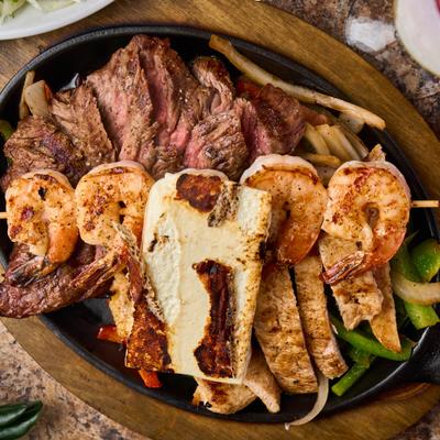 Parrillada, top view.