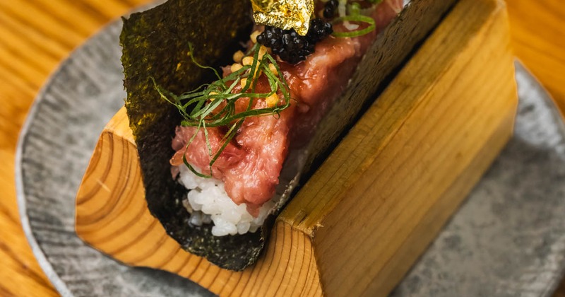 The served Wagyu Uni