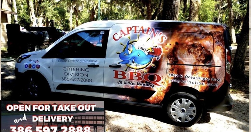 Captain's BBQ restaurant van