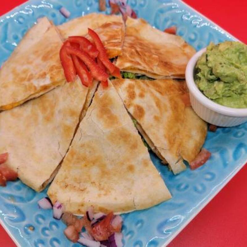 Vegan Cheese Quesadillas with Guacamole photo