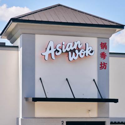 Asian Wok 3D lettering sign.