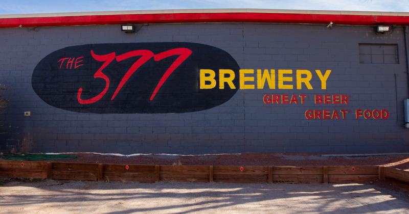 Exterior, logo on the brick wall