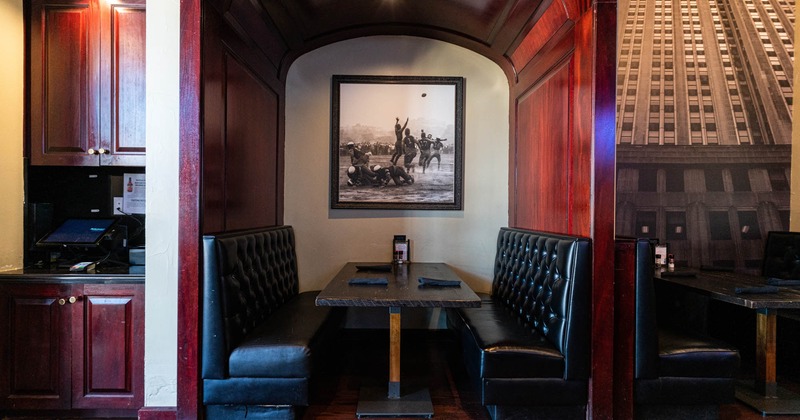 Interior, private booth seating