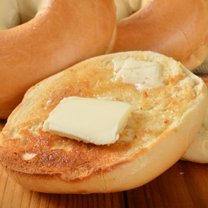 Hand Rolled Bagel with Butter photo