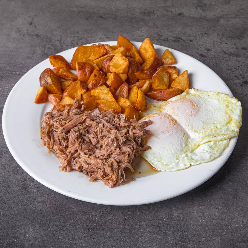 menu item 37 of 111, Roasted Kalua Pork & Eggs
