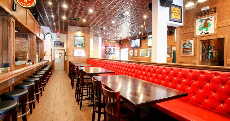 Interior, diner area, booths