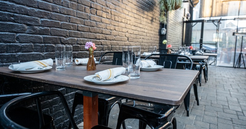 Interior, diner table, set up,  chairs