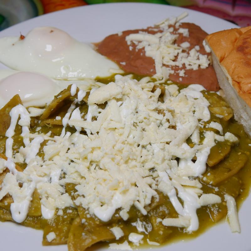 Chilaquiles with Eggs and Meat photo