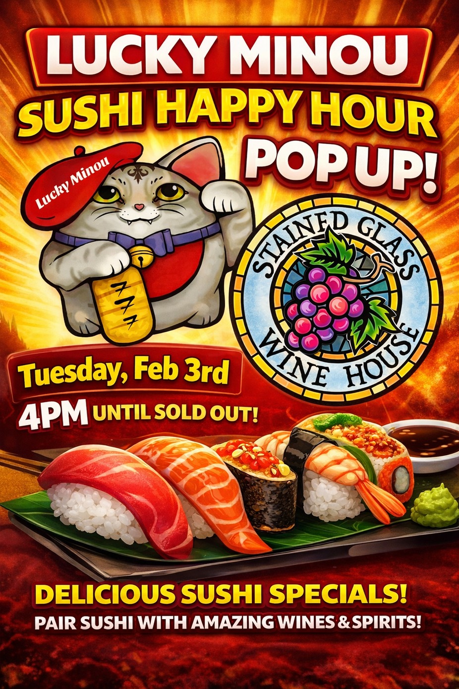 Pop Up with Lucky Minou Sushi event photo