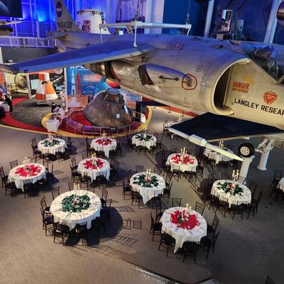 Air & Space Center Holiday Party Overview.