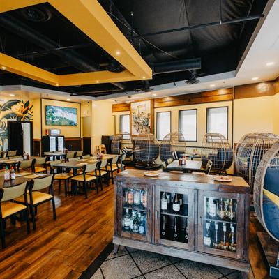 Restaurant interior.