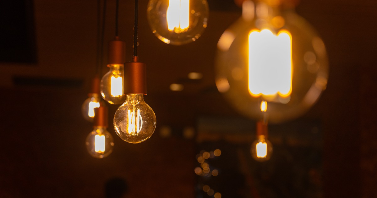 Hanging light bulbs