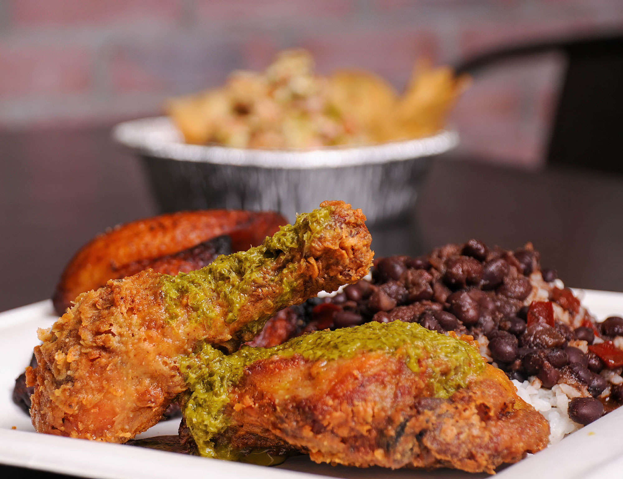 A Latin/Cuban dish of grilled chicken available from Winston Salem's Latin Restaurant, Mojito Latin Soul Food.