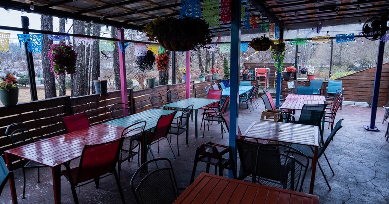 Exterior, seating place on covered patio