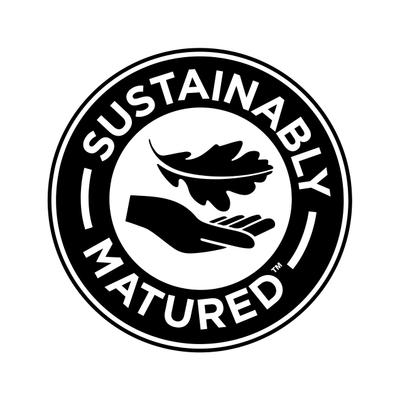Sustainably Matured stamp.