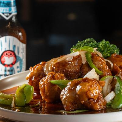 Served general Tso chicken.