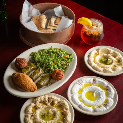 Aladdin's Special, dips and appetizers.