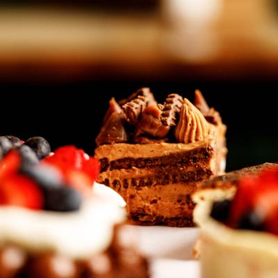 Various cake slices.