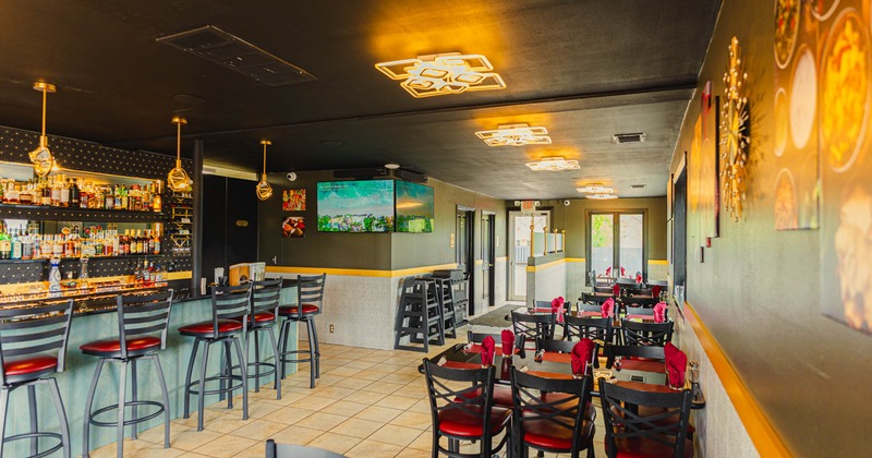 Indoor space, dining tables